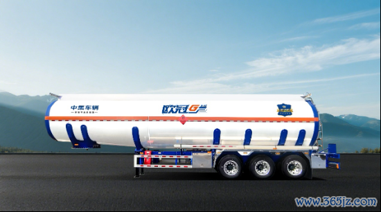【图为欧冠G系列铝合金正圆两节液罐车】